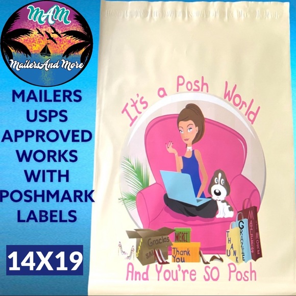 50 14X19 Posh World Poly Mailers PRICE IS FIRM - Picture 7 of 7